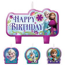 Frozen Birthday candle set 4