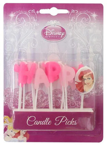Licensed Character Candles: Ariel Disney Princess Happy Birthday candle set