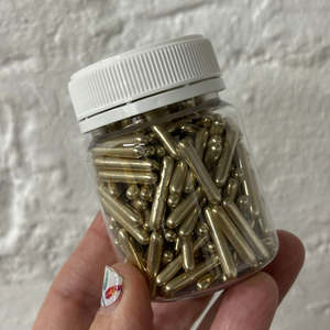 Christmas Sprinkles Candy: Vintage Gold rods cachous jar by Kiwicakes 100ml jar
