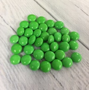 Christmas Sprinkles Candy: Chocolate drop gems buttons GREEN