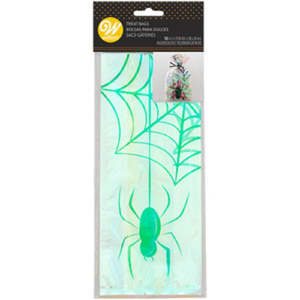 Halloween Packaging: Iridescent Spider clear treat bags