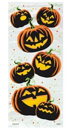 Halloween Packaging: Jack O Lantern Pumpkin Grin cello bags (20)