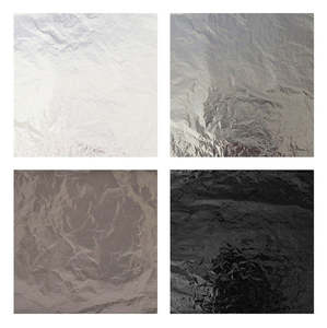 Halloween Packaging: Foil For Wrapping Chocolates 4pk Monochrome silver black white