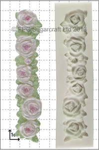 Rose Border silicone mould
