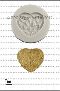 Valentines Silicone Icing Moulds: Celtic Love knot Heart silicone mould