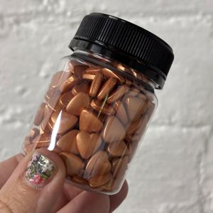 Hearts sprinkles 10mm Rose Gold Copper - Kiwicakes sprinkles jar