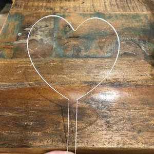 Valetines Themed Toppers: Make your own cake topper Blank clear acrylic heart
