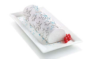 3D SILICONE DESSERT MOULD Frozen Snowflake Buche Log