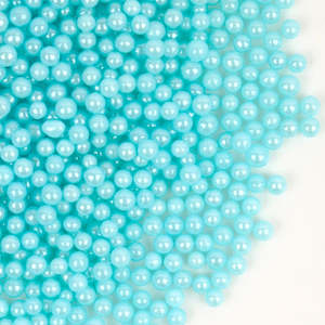 Blue Sprinkles: 4mm sugar pearls Pearl Baby Blue 80g