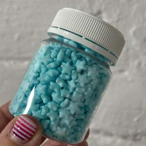 Blue Sprinkles: Stars pastel blue sprinkles