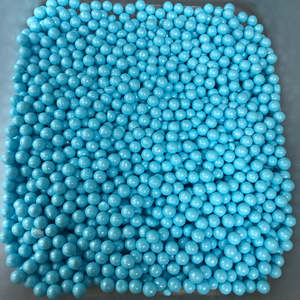 Blue Sprinkles: 6mm candy sugar pearls Pearlised shimmer Blue 100g
