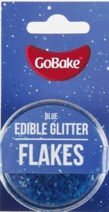 Blue Sprinkles: GoBake Edible Glitter Flakes Blue