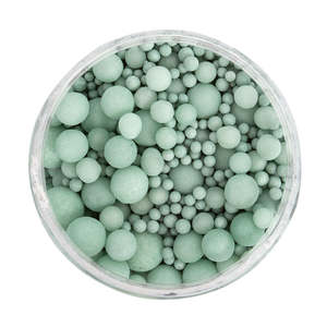 Green Sprinkles: Sage Sugar pearls selection asstd sizes