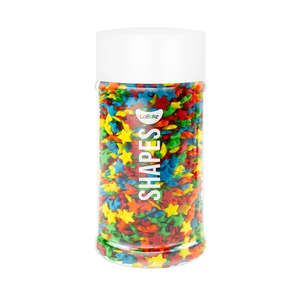 Rainbow Sprinkles: Bright Rainbow stars sprinkles 60 grams