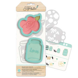 Cocktails Drinks Cookie Cutters: Sweet Sugarbelle Country Rose and Mason Jar cookie cutter set 2 cutters