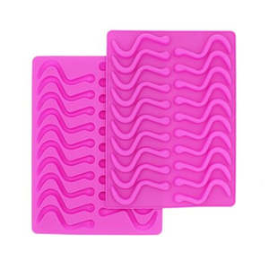 Gummy Silicone Moulds: Gummy Worms silicone MOULD set of 2