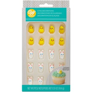 SPECIAL BB 9/25 Mini chicks and bunny rabbit sugar icing decorations