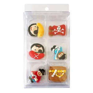Edibles Sprinkles Candy: SPECIAL BB 12/24 Pirate sugar icing decorations 6 pack