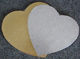 Cake board heart GOLD 7 inch
