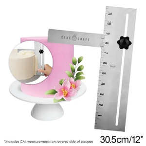 Scrapers Smoothers Spatulas: CAKE CRAFT ADJUSTABLE SCRAPER 12 INCH