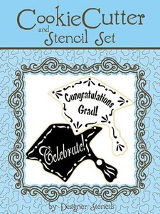Everything Else Stencils: Graduation Cap Cookie Cutter and Stencil Set
