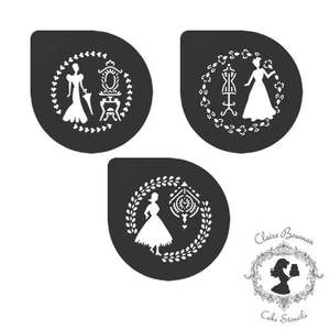 Everything Else Stencils: Claire Bowman stencil set 3 Classical Ladies