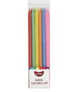 12cm tall candles RAINBOW (12)
