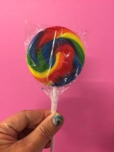 All: Rainbow Swirly lollipop LARGE (great for drip cakes)