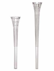 Dowels Pillars Supports: Crystal look spiked pillars 7 inch