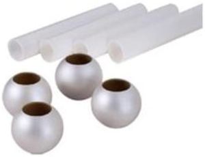 Globe pillar set 2.5 inch globes