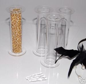 Dowels Pillars Supports: Fillable Pillars 15cm Clear fill with your own colour