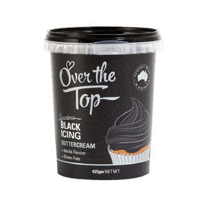 All: Ready made buttercream 425g by Over the Top Black