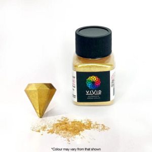 All: Vivid Super Gold Shimmer 10g pot Edible Metallic lustre dust