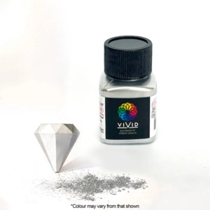 All: Vivid Silver 10g pot Edible Metallic lustre dust