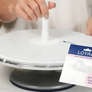 Dowels Pillars Supports: Dowel Mounting Bracket - attach to your cake board