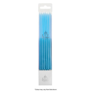 Tall 14.5cm candles Blue Block colour Pack of 12