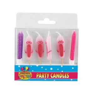 Childrens Candles: Ballet shoes pick candles set