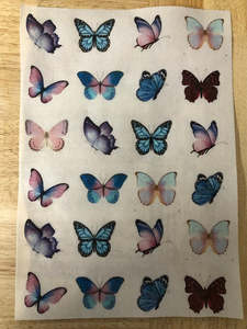 Butterflies Edible Printing: Wafer paper sheet Pretty Butterfly Butterflies