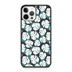 Black Cases: Exotic Leaves Phone Case