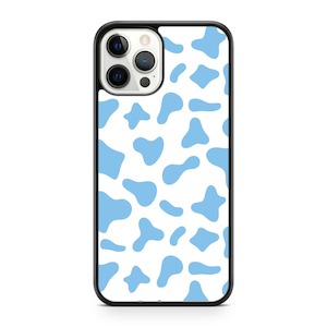 Black Cases: Blue Moo Cow Phone Case