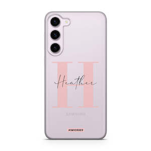 Custom: Pink Initials - Galaxy S24 Plus - Custom