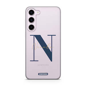 Navy Initials - Galaxy S24 Plus - Custom
