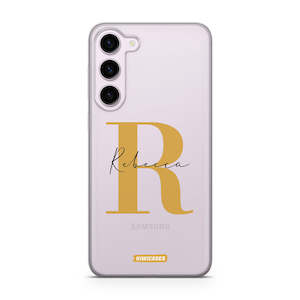 Custom: Gold Initials - Galaxy S24 Plus - Custom