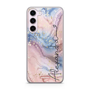 Blue Swirl Watercolour - Galaxy S24 Plus - Custom