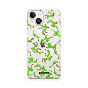 Iphone 14: Green Fire Flames - iPhone 14