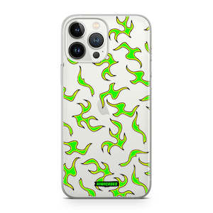 Green Fire Flames - iPhone 13 Pro Max