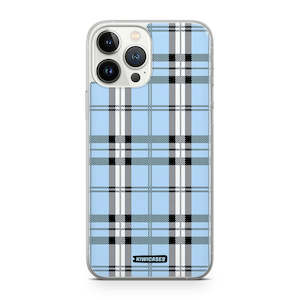 Iphone 13 Pro Max: Blue Plaid - iPhone 13 Pro Max