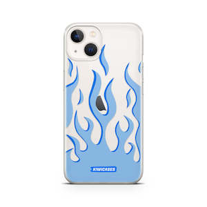 Iphone 13 Mini: Blue Fire Flames - iPhone 13 Mini