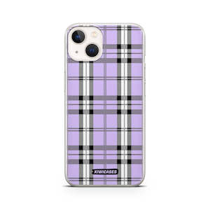 Iphone 13 Mini: Purple Plaid - iPhone 13 Mini