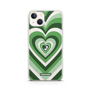 Iphone 13 Mini: Green Hearts - iPhone 13 Mini